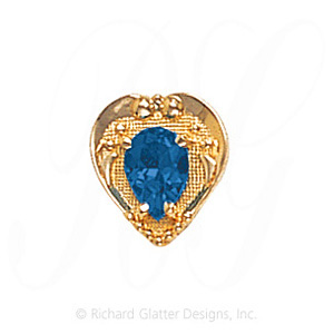 GS475 S - 14 Karat Gold Sapphire Slide 